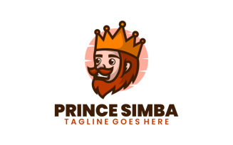 Prince Simba Mascot Cartoon Logo