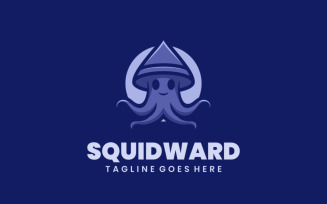 Squidward Mascot Cartoon Logo