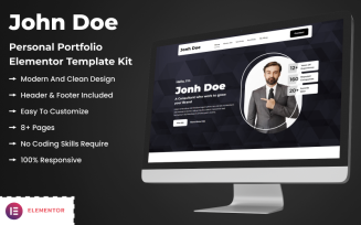 John Doe - Personal Portfolio Elementor Template Kit