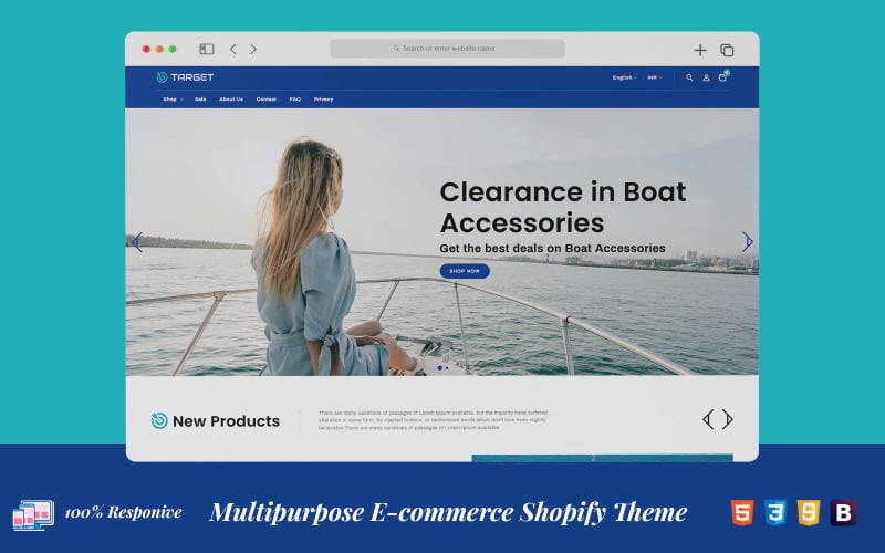 Target Fishing Cruise - Online Ticket Shopify OS 2.0 Theme Shopify Theme