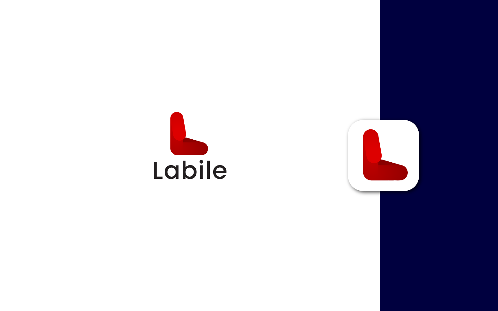 Blendy Glossy Letter L Logo Design With Mobile App Icon Design Logo Template