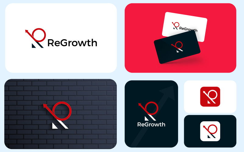 Branding R Logo presentation Logo Template