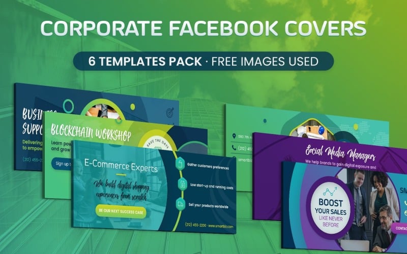 Modern Corporate Facebook Covers Social Media