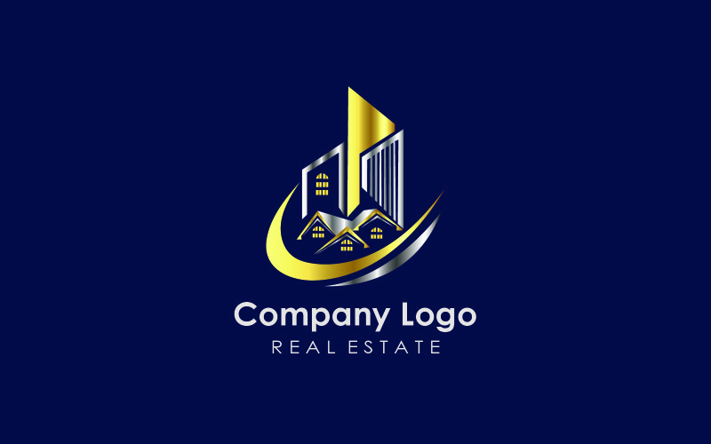 Real Estate Company Logo - Construction - Investment Logo Template