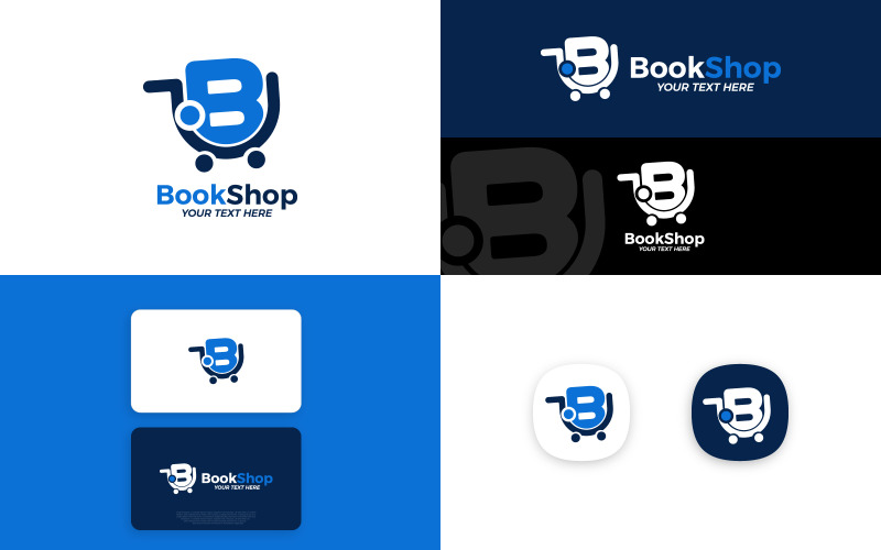 Vector Book Shop logo design Logo Template