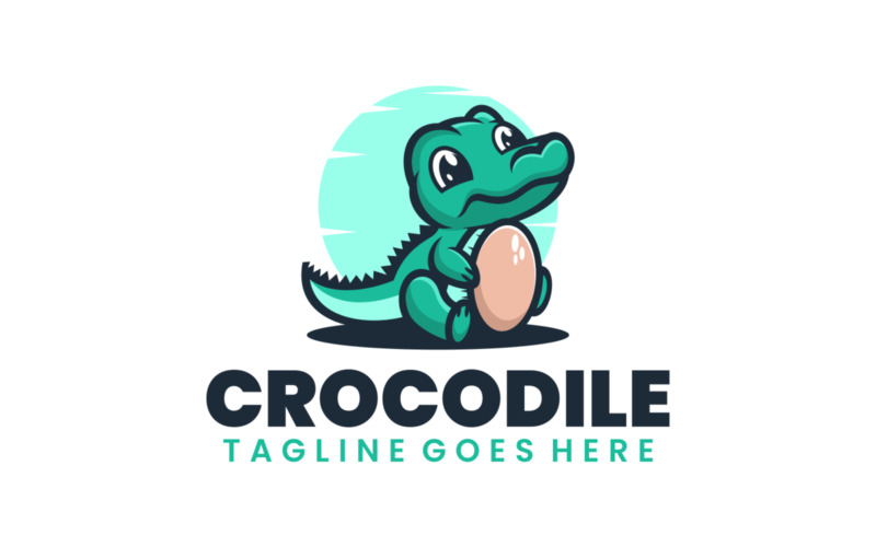 Crocodile Mascot Cartoon Logo 3 Logo Template