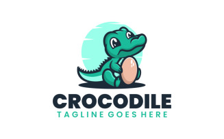 Crocodile Mascot Cartoon Logo 3