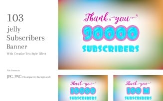 Jelly Subscribers Banners Design Set 79