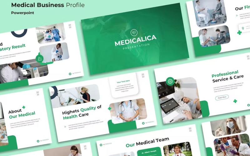 Medical Business Profile Powerpoint PowerPoint Template