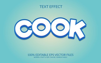 Cook 3D Editable Vector Eps Text Effect Template