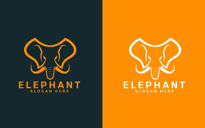 Creative Angry Elephant Logo Design - Brand Identity Logo Template