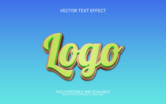 Logo 3D Editable Vector Eps Text Effect Template