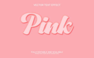 Pink 3D Editable Vector Eps Text Effect Template