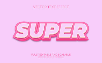 Super Fully Editable 3D Vector Eps Text Effect Template