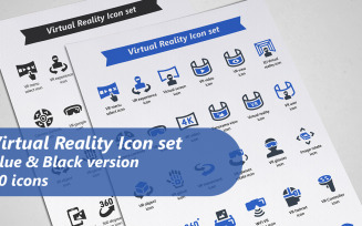 Virtual Reality Icon Set Template
