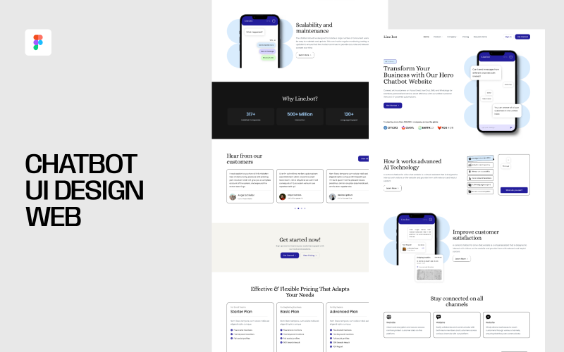 ChatBot UI Design Web Template UI Element