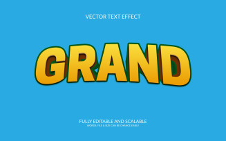 Grand 3D Editable Vector Eps Text Effect Template