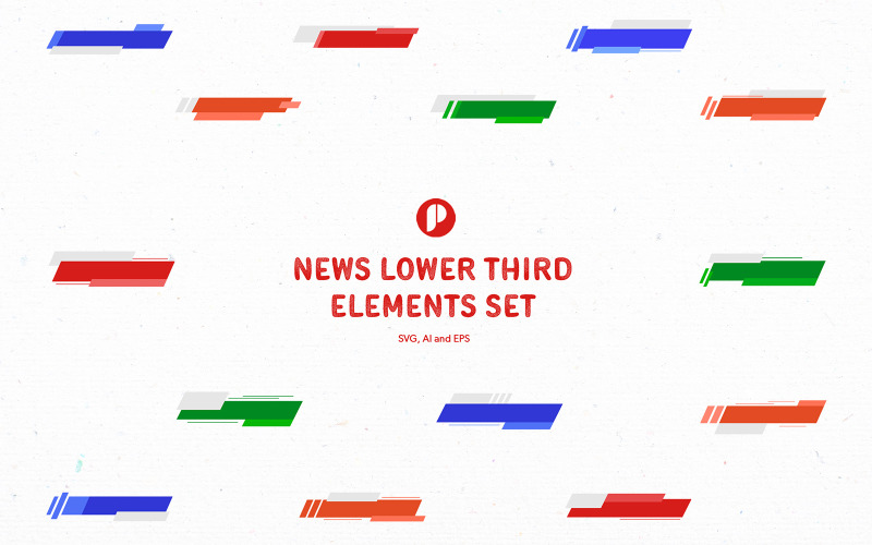 News Lower Third Elements Set Illustration