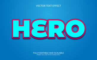 Super Hero 3D Editable Vector Eps Text Effect Template