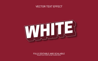 White 3D Fully Editable Vector Eps Text Effect Template