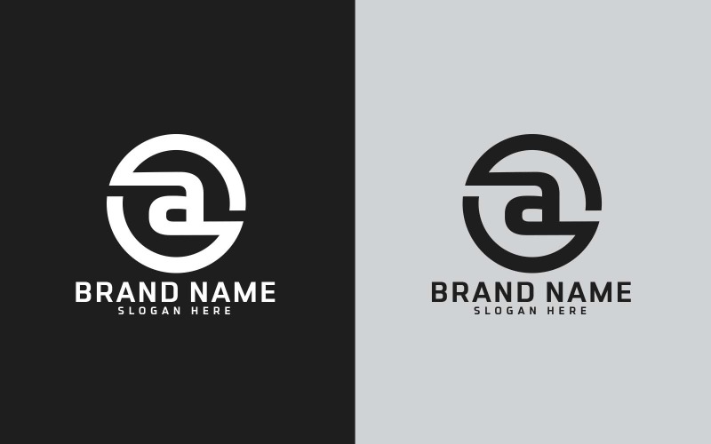 Brand A letter Circle Shape Logo Design - Small Letter Logo Template