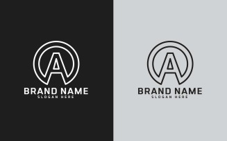 Brand A letter Circle Shape Logo Design