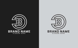 Brand B letter Circle Shape Logo Design