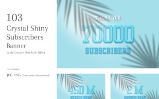 Crystal Shiny Subscribers Banners Design Set 137