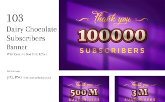 Dairy Chocolate Subscribers Banners Design Set 140