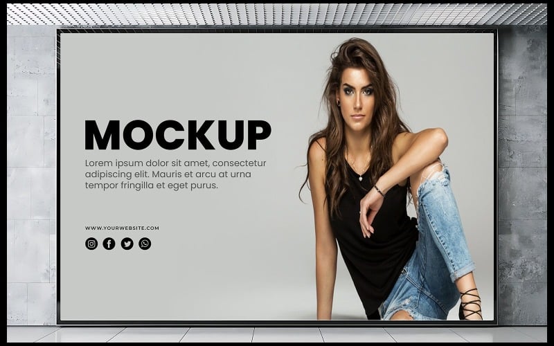 Shopping Center Billboard Mockup Template Product Mockup