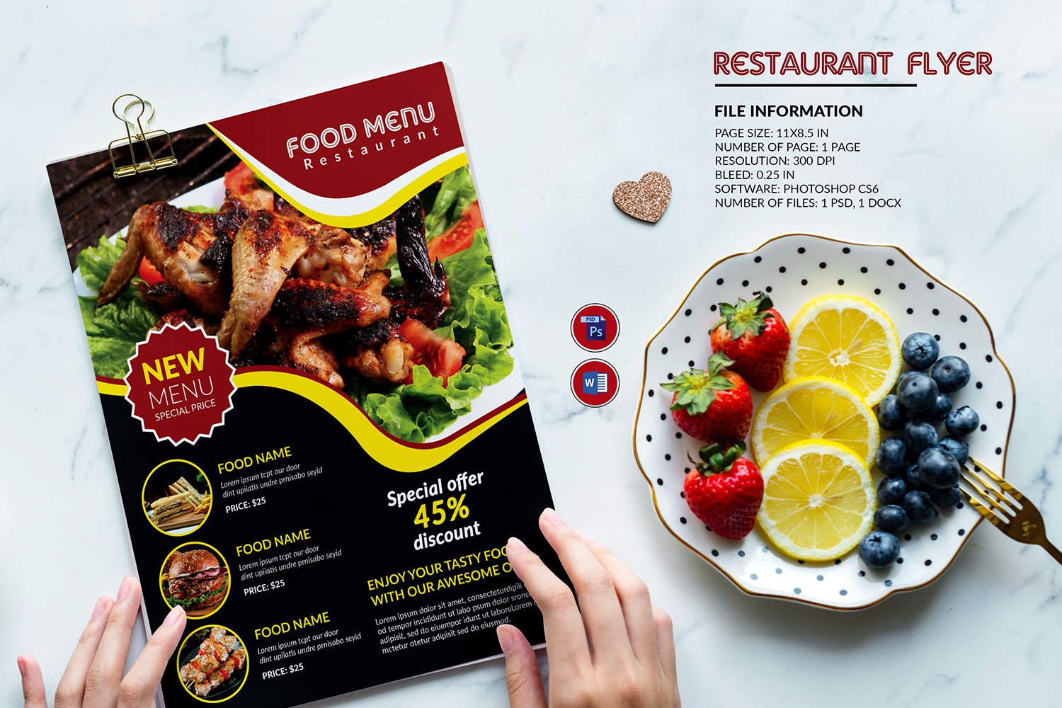 Template #350934 Flyer Food Webdesign Template - Logo template Preview