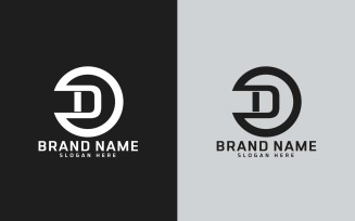 Brand D letter Circle Shape Logo Design - Brand Identity