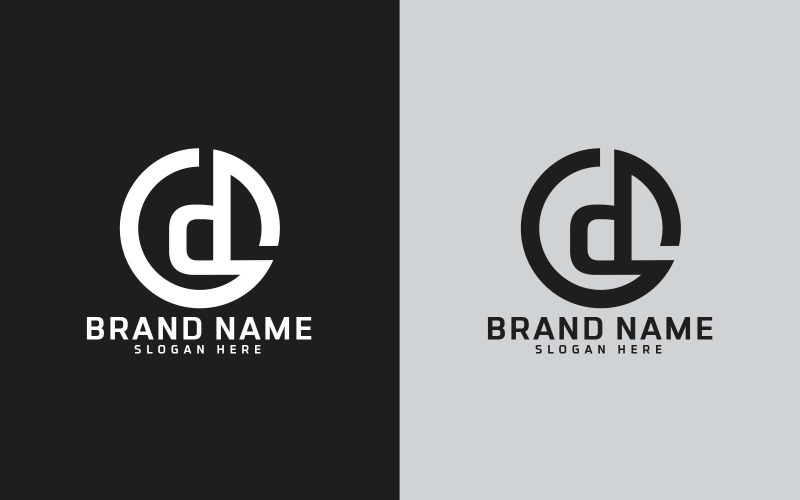 Brand D letter Circle Shape Logo Design - Small Letter Logo Template