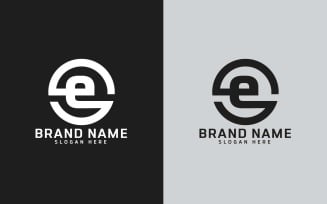 Brand E letter Circle Shape Logo Design - Small Letter