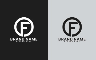 Brand F letter Circle Shape Logo Design - Brand Identity