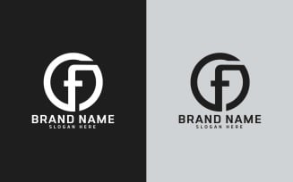 Brand F letter Circle Shape Logo Design - Small Letter
