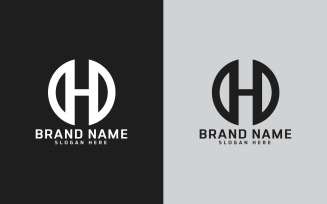 Brand H letter Circle Shape Logo Design - Brand Identity