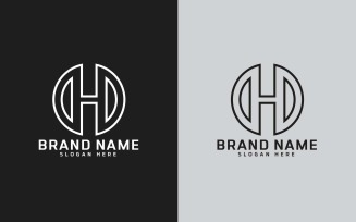 Brand H letter Circle Shape Logo Design