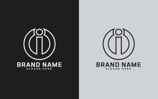 Brand I letter Circle Shape Logo Design