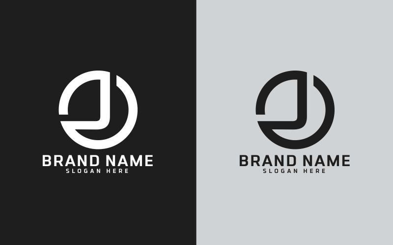 Brand J letter Circle Shape Logo Design - Brand Logo Template
