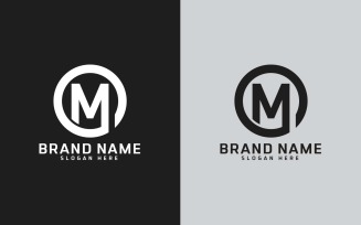 Brand M letter Circle Shape Logo Design - Brand Identity