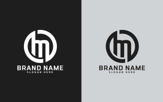 Brand M letter Circle Shape Logo Design - Small Letter
