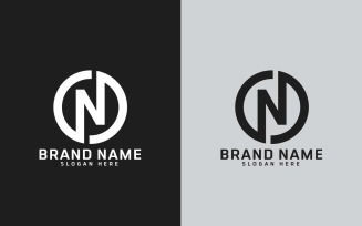 Brand N letter Circle Shape Logo Design - Brand Identity
