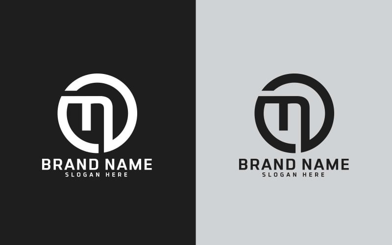 Brand N letter Circle Shape Logo Design - Small Letter Logo Template