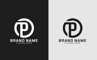 Brand P letter Circle Shape Logo Design - Brand Identity