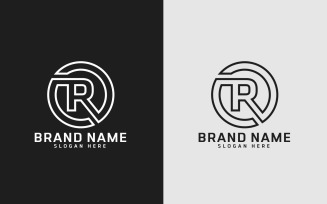 Brand R letter Circle Shape Logo Design