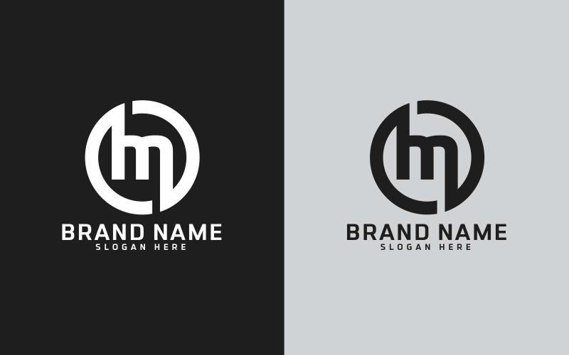 Creative M letter Circle Shape Logo Design - Brand Identity Logo Template