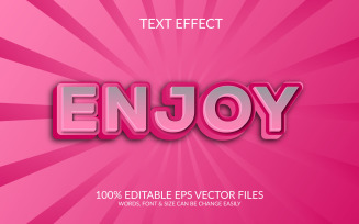 Enjoy 3D Editable Vector Eps Text Effect Template