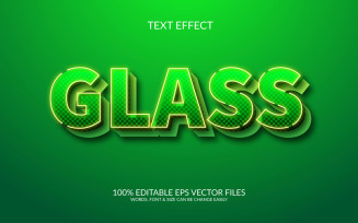 Glass 3D Editable Vector Eps Text Effect Template