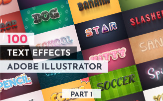 100 Vector Text Effects | Graphic Styles | Part 1